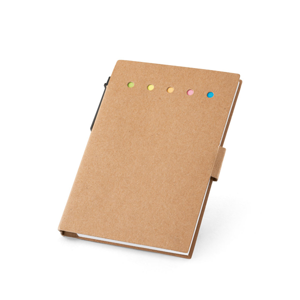 Caderno papel kraft com blocos adesivados