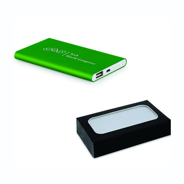 Bateria Portátil Slim em Alumínio Personalizada