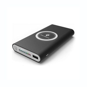 Bateria portátil wireless personalizada de 10.000 mAh com indicador de carga