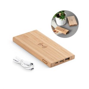 Bateria portátil feita com fibra de Bambu