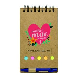 Bloco de Anotações com Caneta Personalizada