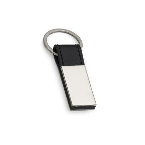 Chaveiro Metal com Couro Personalizado