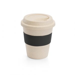 Copo de fibra de Bambu para viagem com banda colorida