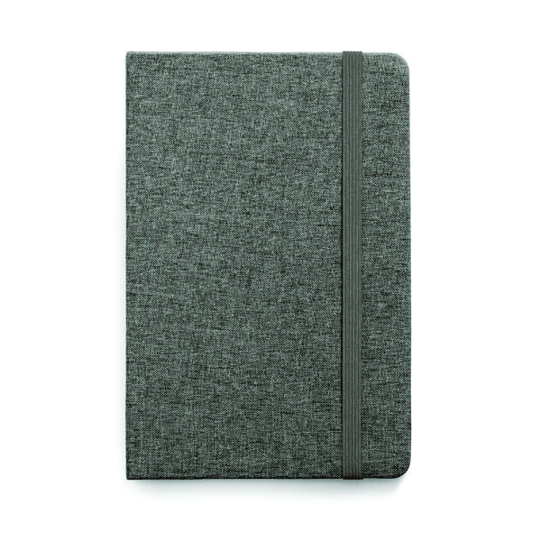 Moleskine capa dura Tecido em poliéster com folhas na cor marfim